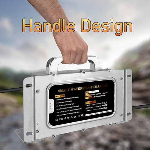 Miniatura 4 de Abakoo Cargador de batería de carrito de golf de 36V 18A con conector estilo Crowsfoot enchufe de pie de cuervos, impermeable IP67