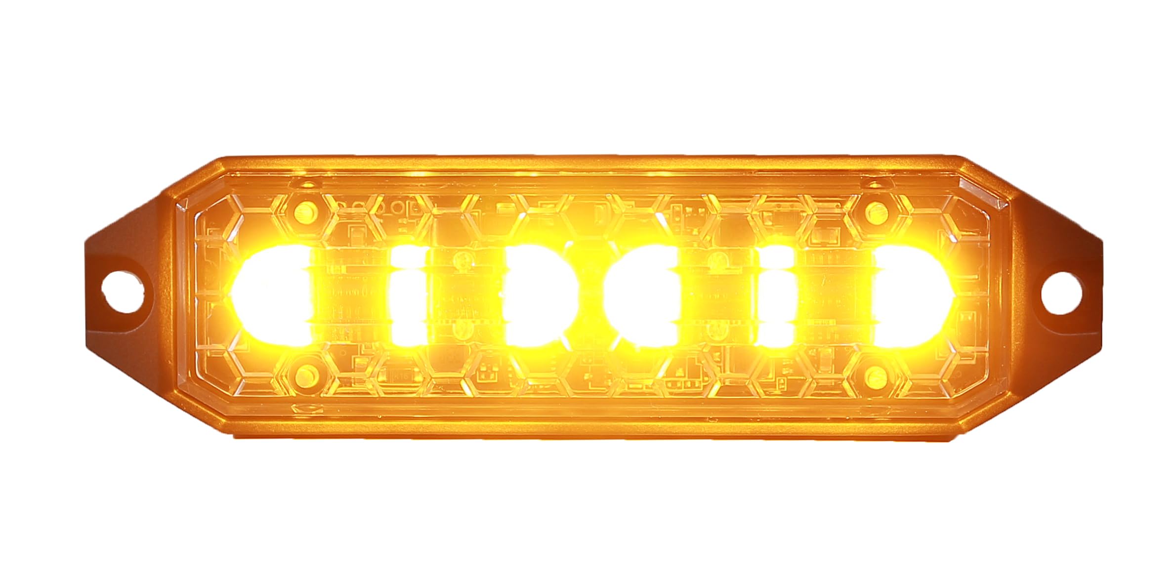 Unicorn LightingUT02 Ultimate Thin Surface Mount Warning Emergency Strobe Grille Light Head [SAE Class 1] for Police Car Ambulance and Tow Truck Construction Vehicle Amber