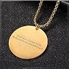 Men's Stainless Steel Muslim Shahada Islam Allah Pendant Necklace Round Tag with Free Chain