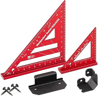 Woodpeckers Delve Square, 10-in-1 Woodworking Layout Tool, 3.5 & 6 Inch Set, Aluminum, Feature Packed Carpenter Square