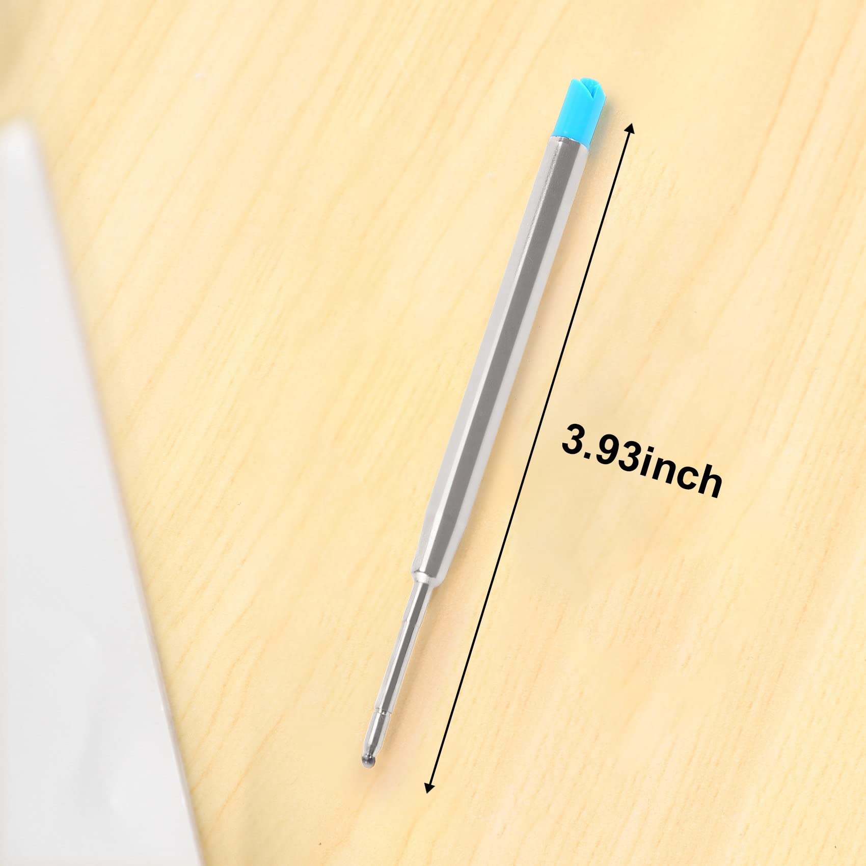RETTI – 6 Ricariche Per Penna A Sfera Blu, Cartucce Grandi Da 10 Cm In Metallo - 2