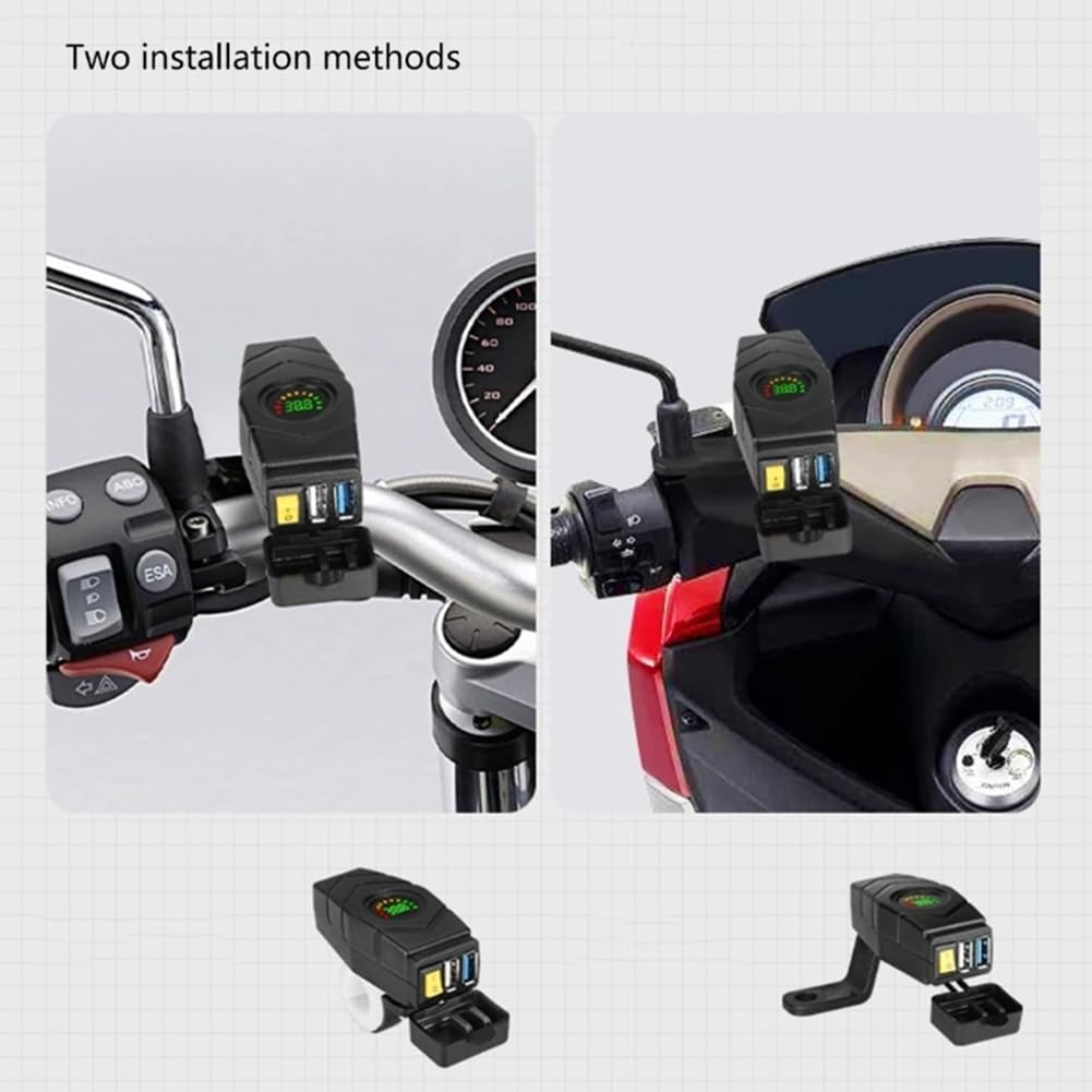 E-Bike USB-Ladegerät Für Lenker - QC3.0 Schnellladung 20-80V Für Elektrofahrräder