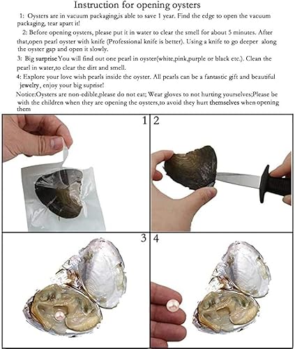 Miniatura 6 de Perlas cultivadas en ostras, ostras de perlas con perlas gemelas en el interior, decoración de aniversario para mujeres, 10 unidades/lote