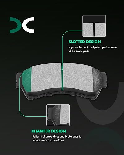Miniatura 2 de SCITOO - Juego de pastillas de freno de cerámica, 8 pastillas de freno para Ford Fusion 2006-2012, 2007-2012 para Lincoln MKZ, 2006 para Lincoln