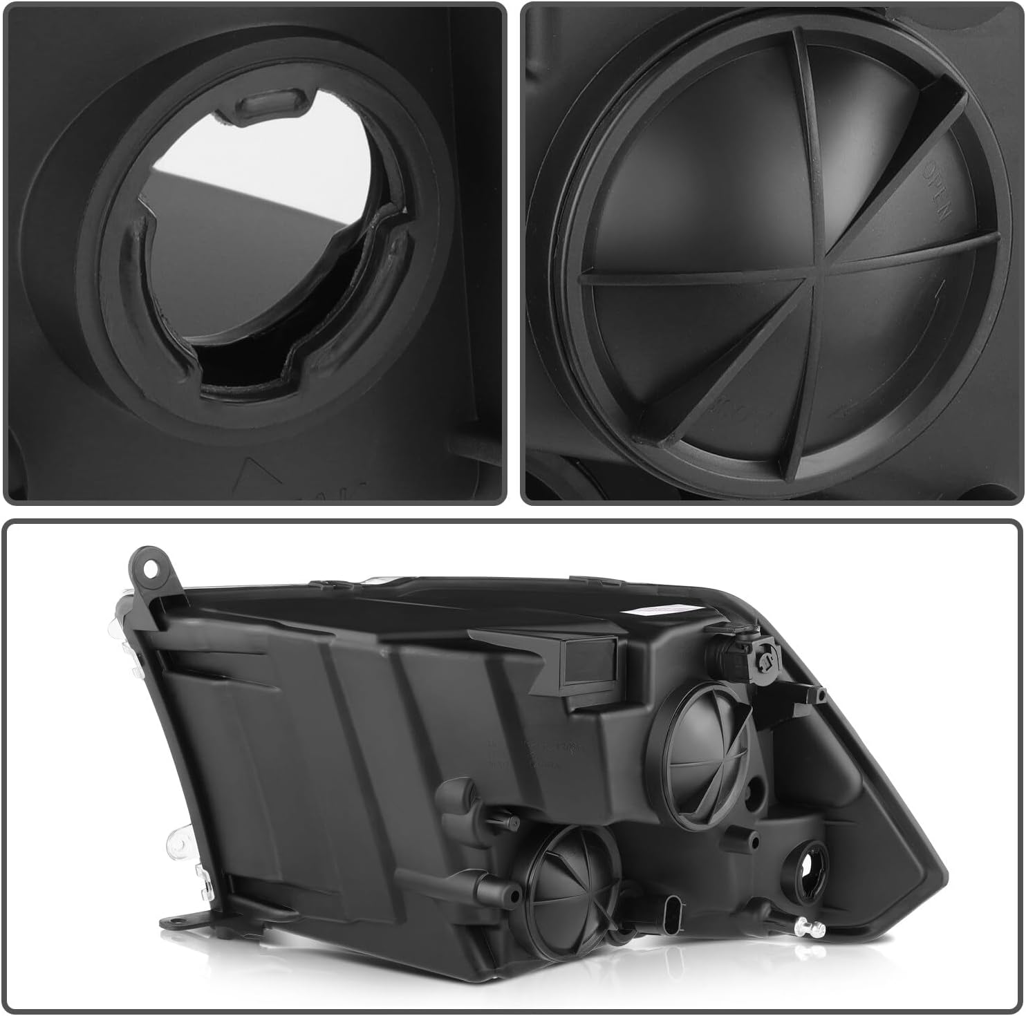 Headlight Assembly Compatible with for Dodge Ram 1500 2500 3500 4500 5500 2011-2018 Bulbs Not Included