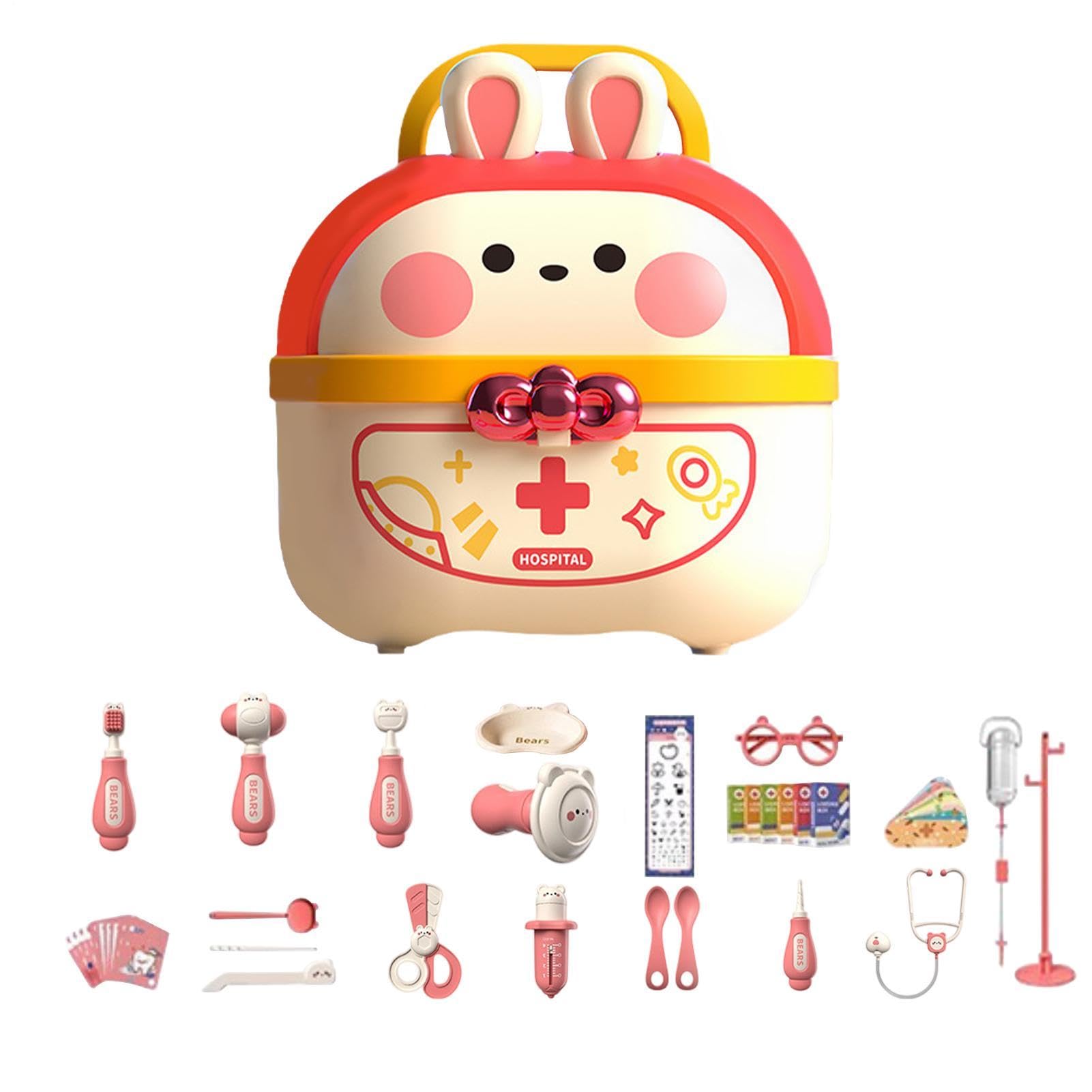 Kit da Dottore per Bambini Educativo e Realistico con Custodia | Kit Dottore Giocattolo Di Ruolo Per Bambini Ideale per Bambini, Bambine, Casa, Scuola, Sala Giochi, Asilo e Scuola 'Infanzia