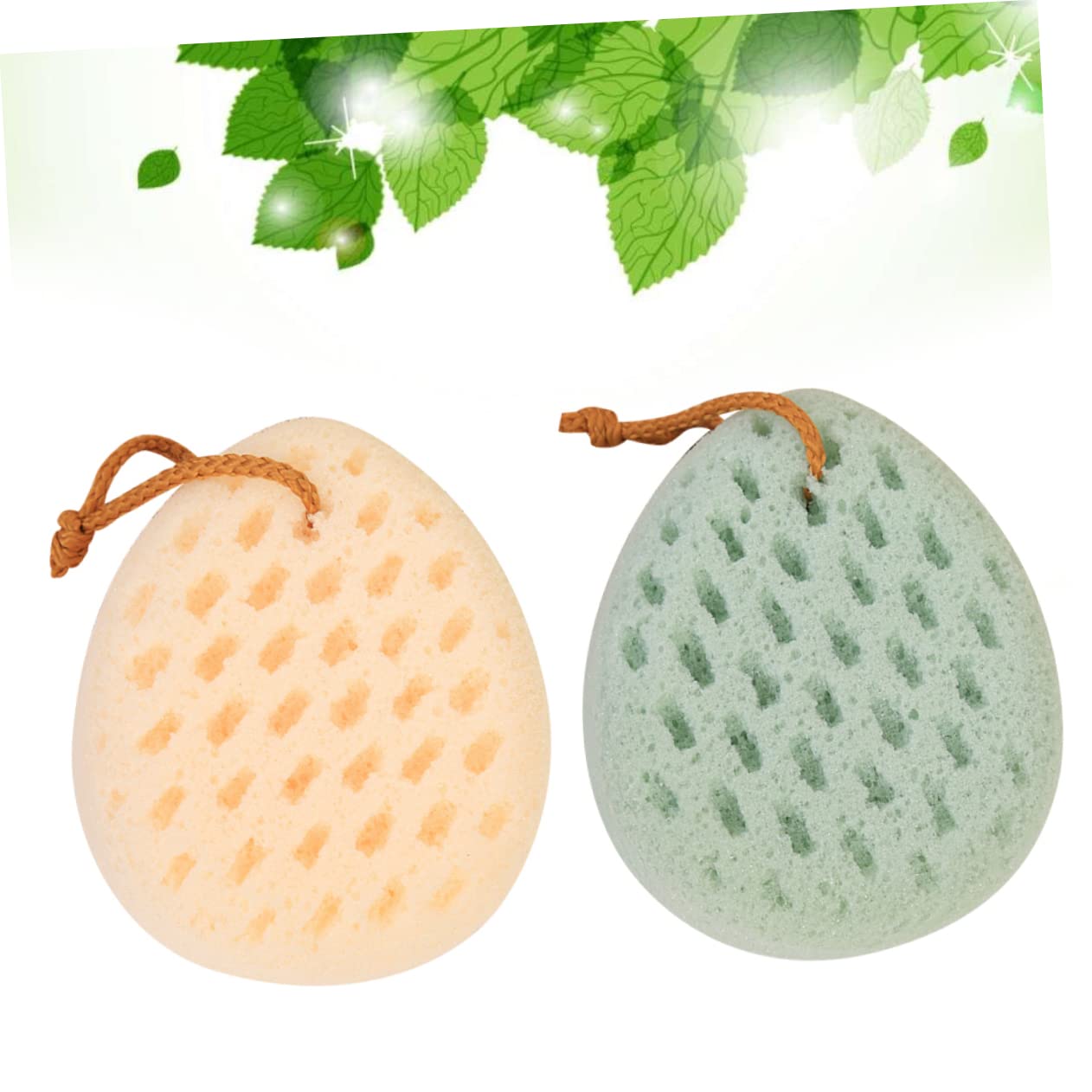 FRCOLOR 4pezzi Spugne Esfolianti Per Doccia Spugna Per Bagno Accessori Per Bagno Per Casa Università e Hotel Casuali Facili Da Appendere e Asciugare