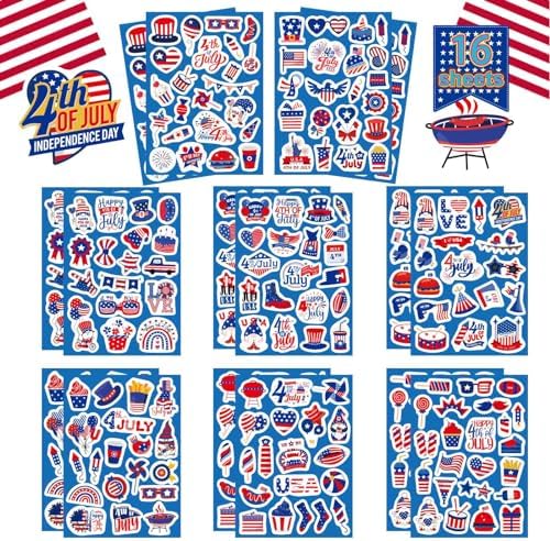 Amazon.com: Patriotic Sticker Assortment (almost 1,000 stickers) : Toys ...