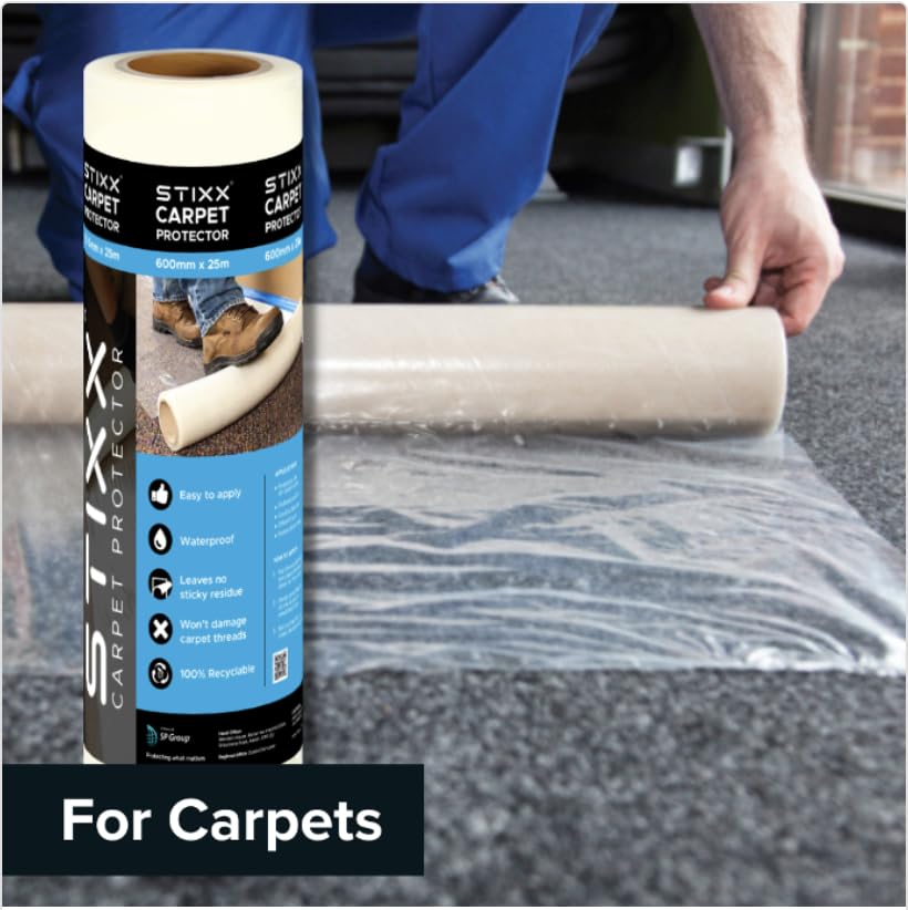 STIXX Carpet Protector - Premium Self Adhesive Carpet Protection Film