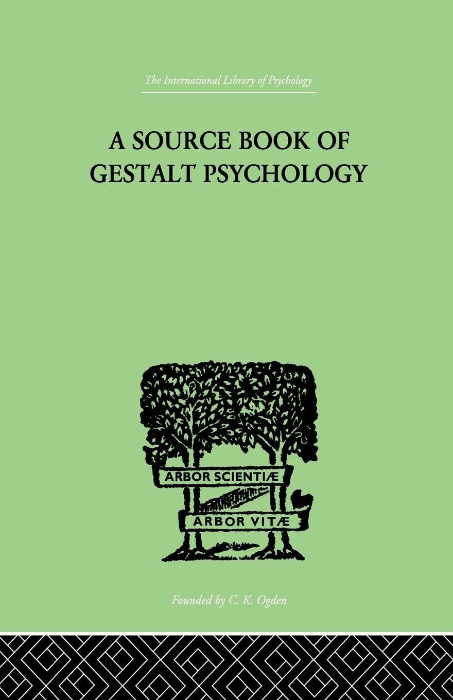 A Source Book Of Gestalt Psychology
