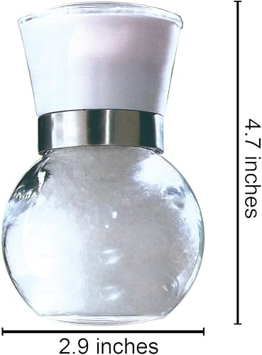 Miniatura 2 de Cuisinox Molinillo de sal y pimienta prémium y molinillo de especias con mecanismo de cerámica, 4 x 5 pulgadas, color blanco