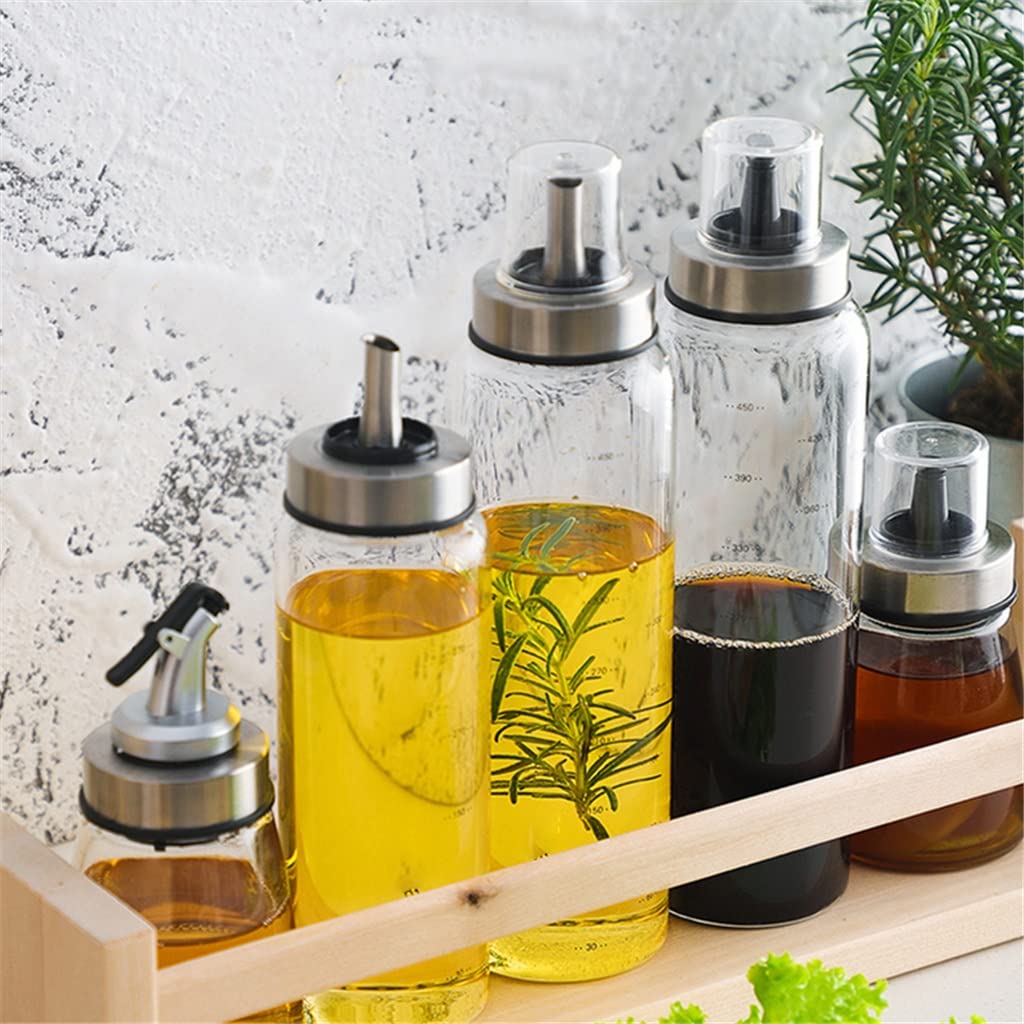 Durevole alta borosilicato bottiglia di olio vetro soia barattolo aceto vaso condimento a prova perdita stoccaggio da cucina
