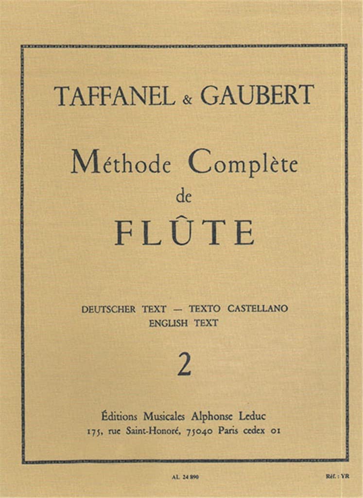 PAUL TAFFANEL ET PHILIPPE GAUBERT - METHODE COMPLETE DE FLUTE, VOL. 2