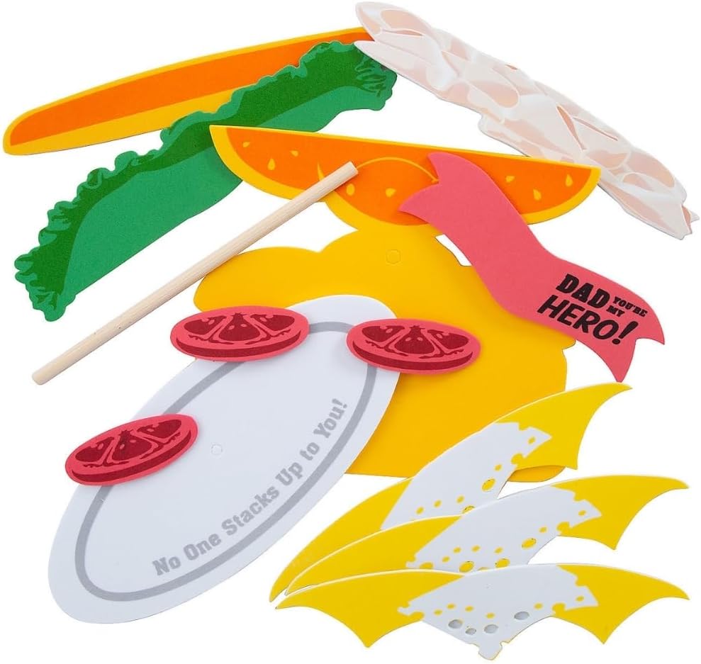 Father’s Day Dad You’re My Hero Sandwich Craft Kit, Makes 12