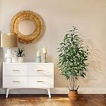 Ferrgoal Artificial Eucalyptus Tree 5Ft Tree Fake Plant in Pot Tall Faux Plants Artificial Trees for Indoor Outdoor Lifelike Home Decora 2 Pack