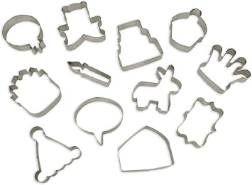 Handstand Kitchen 12-piece Cookie Cutter Assortment - Party Perfect Theme