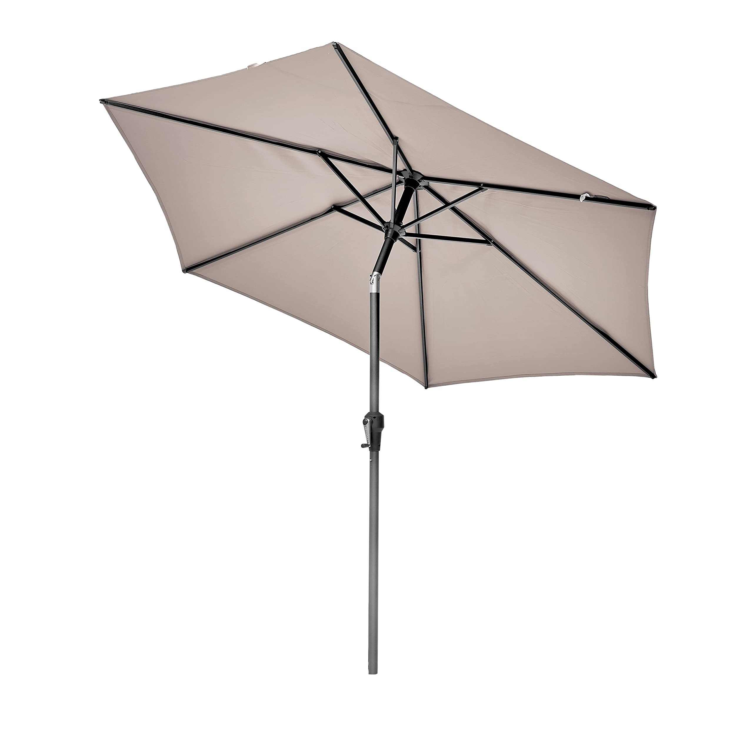 Pacific Lifestyle 3m Taupe Parasol Tilt Outdoor | Patio Umbrella Garden Parasols | Canopy Outdoor Waterproof Garden Canopy | Sun Shades For Garden