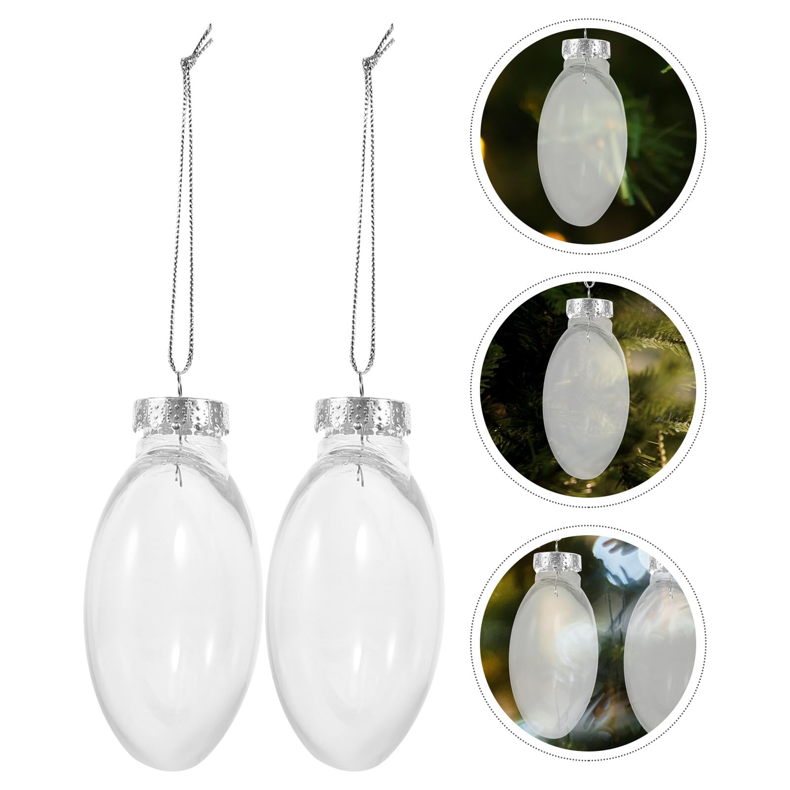 IMIKEYA 30pezzi Palline Decorative Trasparenti Plastica Riempibili per Natale Artigianato e Decorazioni Fai da Te Infrangibili e Leggeri per Alberi di Natale e Feste