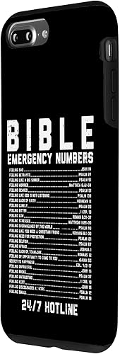 Miniatura 26 de Funda de regalo cristiana para iPhone 11 con números de emergencia bíblica, versículo de Dios Jesús, fe