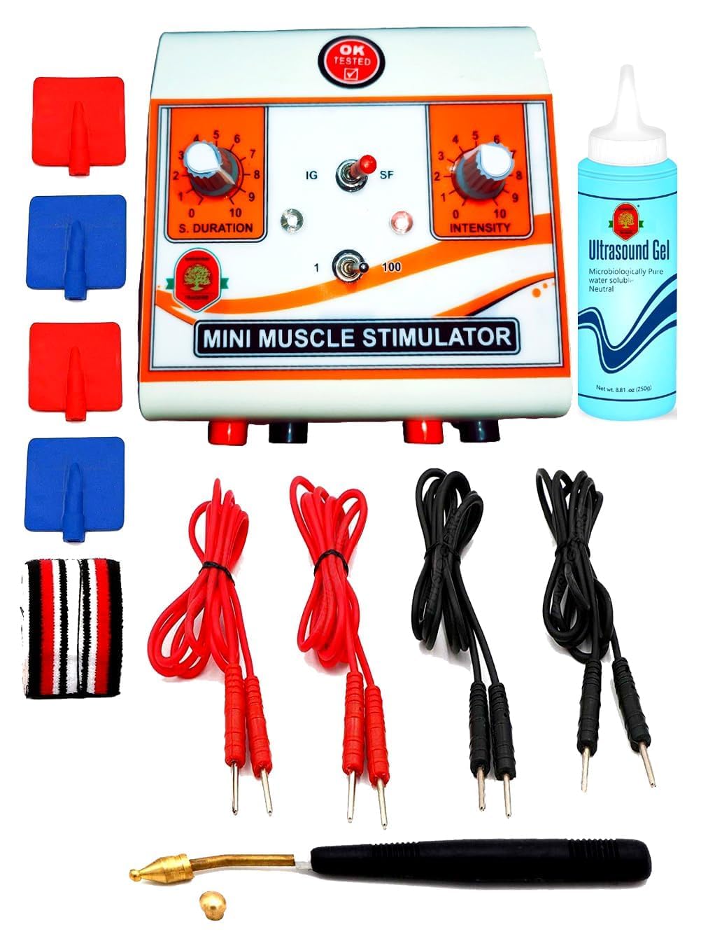 2-Channel Mini Muscle Stimulator for Physiotherapy | Electrotherapy Device with Adjustable Intensity & Duration for Targeted Muscle Rehab, Toning & Joint Pain Relief | Includes Gel-image-33