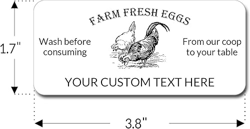 Miniatura 35 de Hecho en los E.E.U.U. Etiquetas adhesivas de cartón personalizadas de 3 pulgadas para huevo, etiqueta adhesiva de embalaje de cartón de huevo