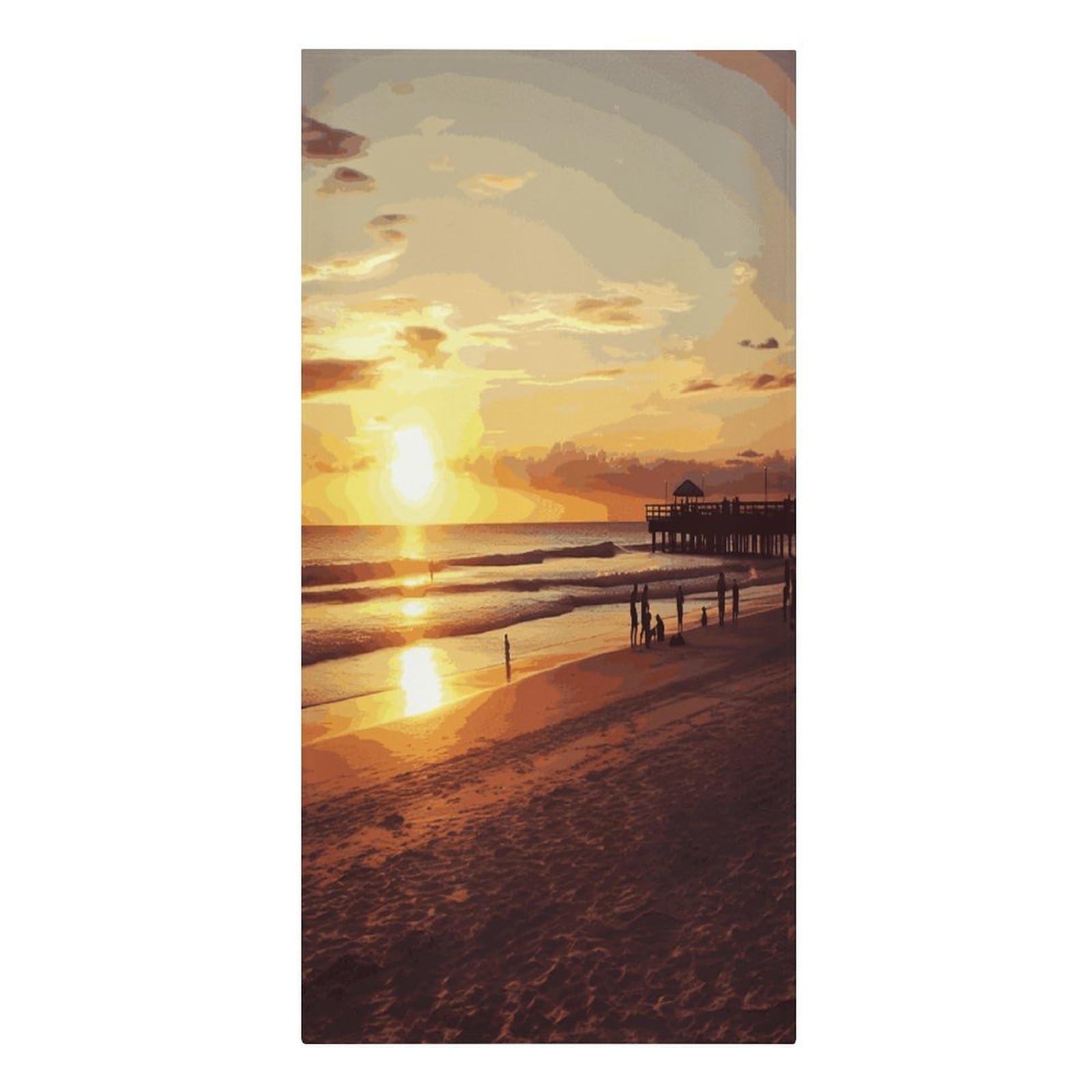FekiLoot Sunset Beach Towels Soft Oversized Beach Towels Absorbent Sand Free Bath Towel Travel Compact Swim Towels Lightweight Quick Dry Pool Towel Large Beach Blanket 30" X 61"