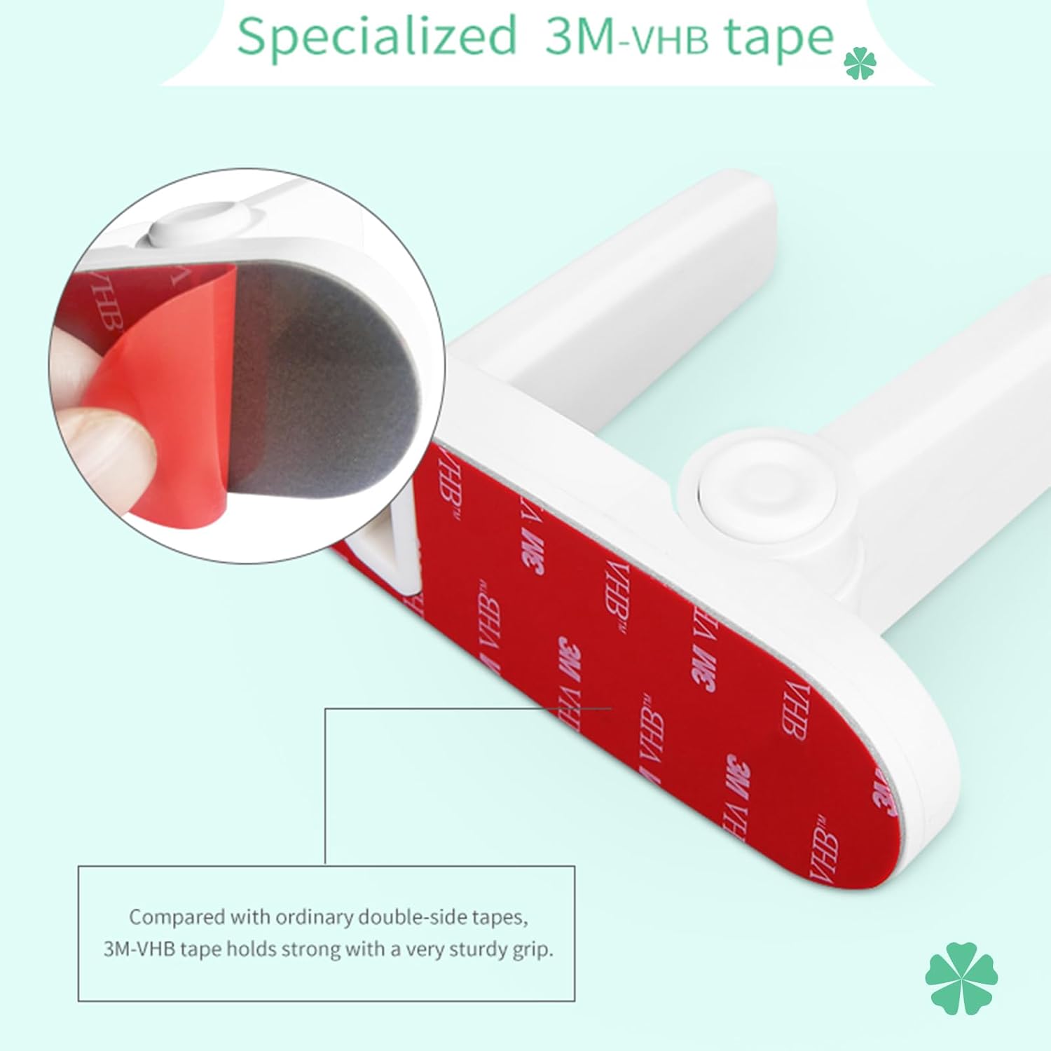 Door Lever Lock 2 Pack, No Drilling or Tools Needed for Installation, ABS Material Door Handle Baby Proof with Strong 3M Adhesive, Prevents Toddlers from Opening Door