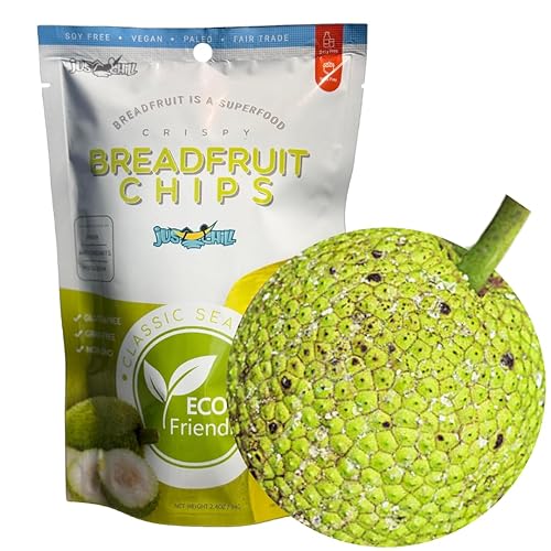 Miniatura 4 de Jus Chill Chips clásicos de fruta de pan de sal marina (paquete de 3)  Natural sin gluten  Aperitivo sin granos del Caribe  Sin lácteos  sin lácteos