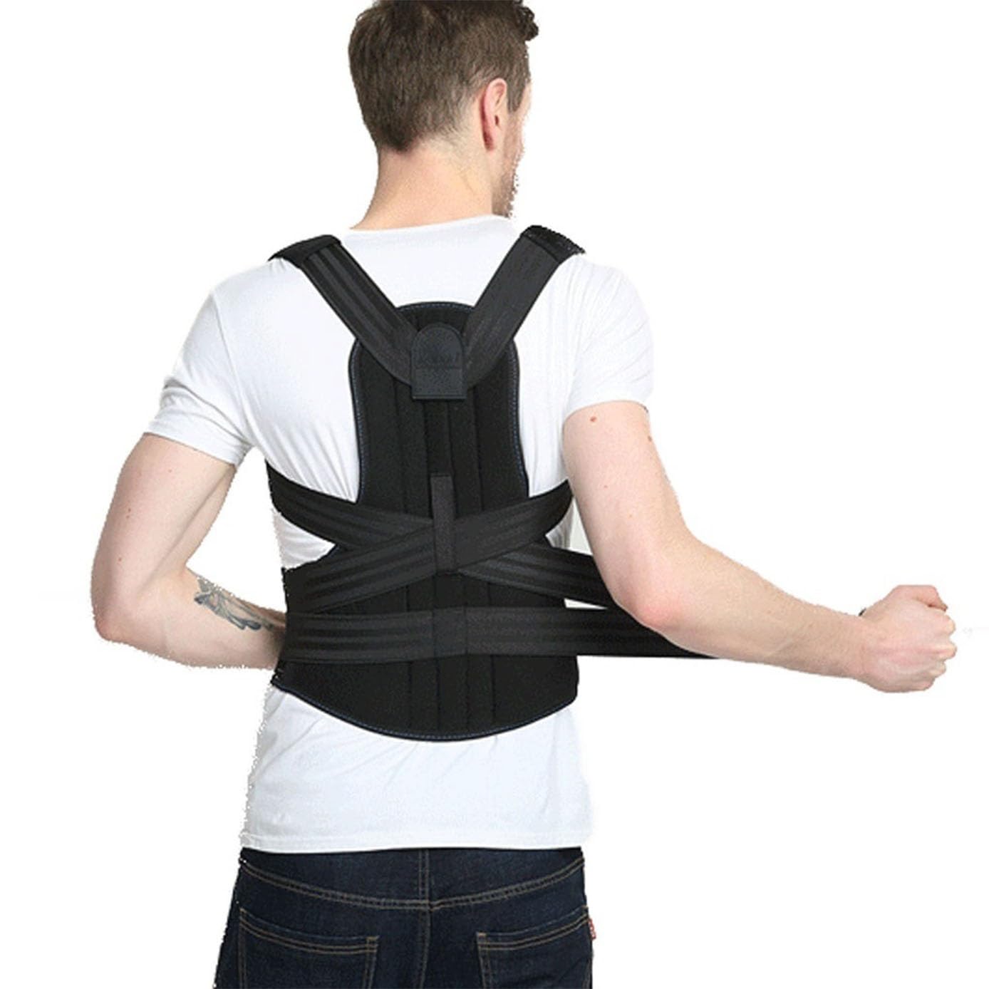 M-5XL Grande Taille Correcteur De Posture for Hommes Et Femmes Ceinture De Soutien Lombaire Décompression du Cou Épaules Soulagement Douleur Ceinture Colonne Vertébrale(4XL)