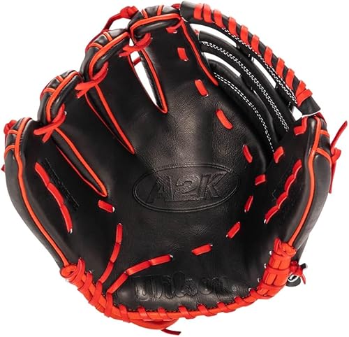 Miniatura 22 de Wilson Mookie Betts 2024 A2K - Guante de béisbol MB50GM de 12.5 pulgadas Azul rey/azul marino/rojo