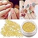2Pcs Gold Silver Mini Metallic Caviar Nail Beads for 3D Metal Nail Ball Decoration Manicure Tools