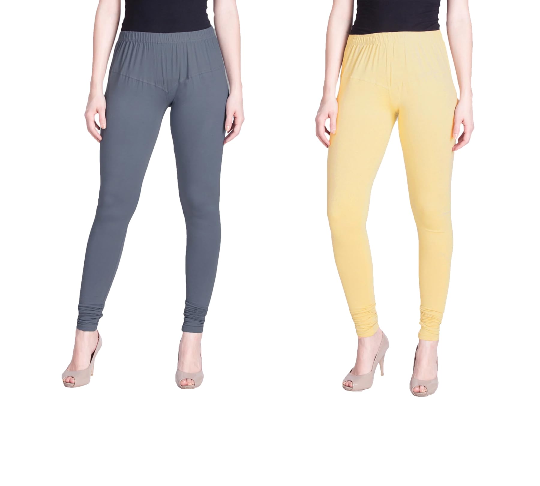 aadikart Women's Cotton Ankle Length Multi Color Legging Pack of 2-picture-20