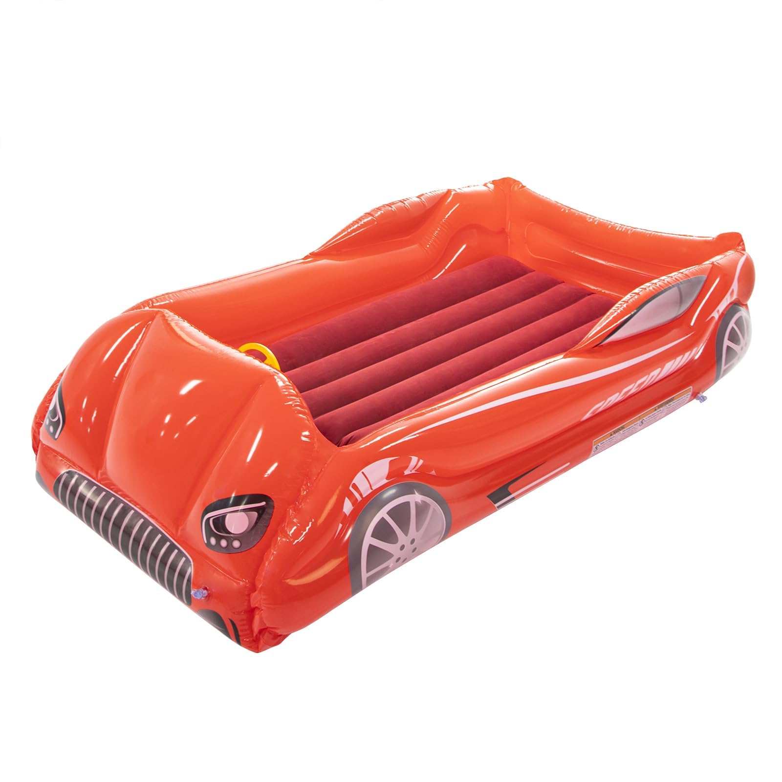 Matelas gonflable pour enfants - Lit de voyage avec côtés - Rouge