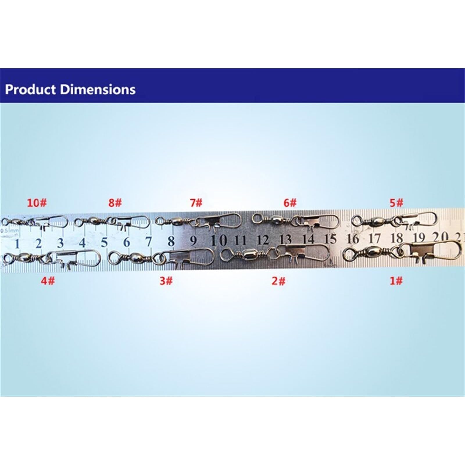 HARAY Angelhaken 4 Größe 100 Teile/Paket Angeln Stecker Pin Lager Rollwirbel Snap Fastlock Clips Angelhaken Angelgerät Zubehör Angelzange
