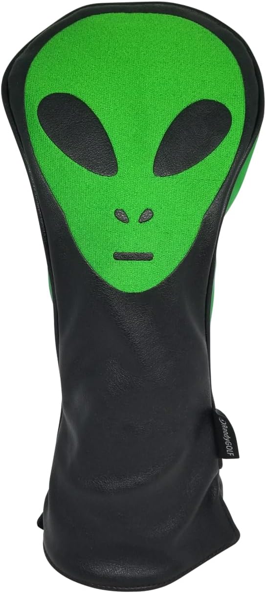 Green Alien Embroidered Driver Headcover by ReadyGOLF