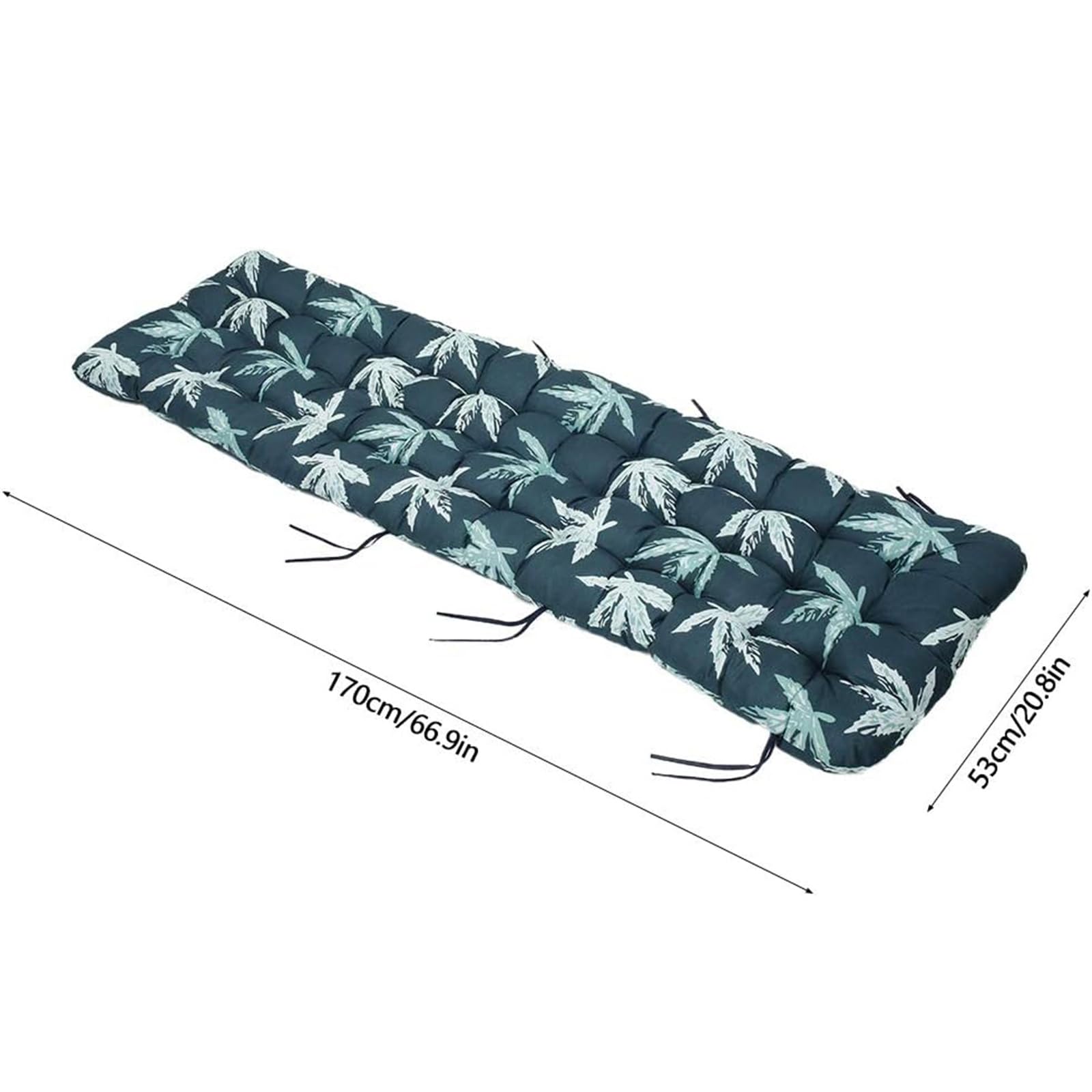 Cuscino per Sdraio Lettino,Cuscino per Sdraio da Giardino Cuscino Sdraio Imbottita Relax con Cappuccio Antiscivolo Hawaiano Stile per Salotto Sala Spiaggia Giardino 170x53x8cm