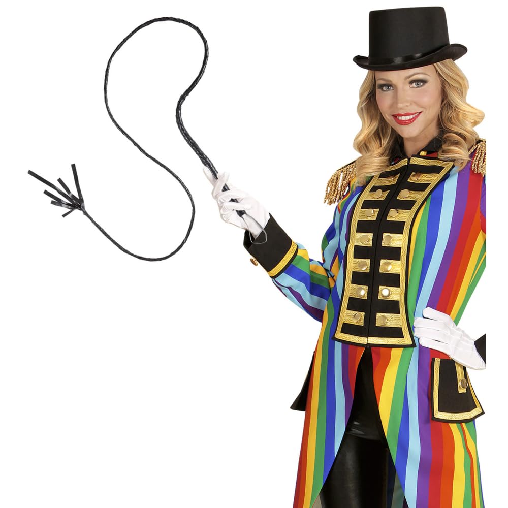CARTOON Frusta Costume 180 cm in Similpelle Accessorio Scenografico per Adulti stile Cowboy Domatore Avventuriero Ideale per Carnevale Cosplay Feste in Maschera Party a Tema e Spettacoli