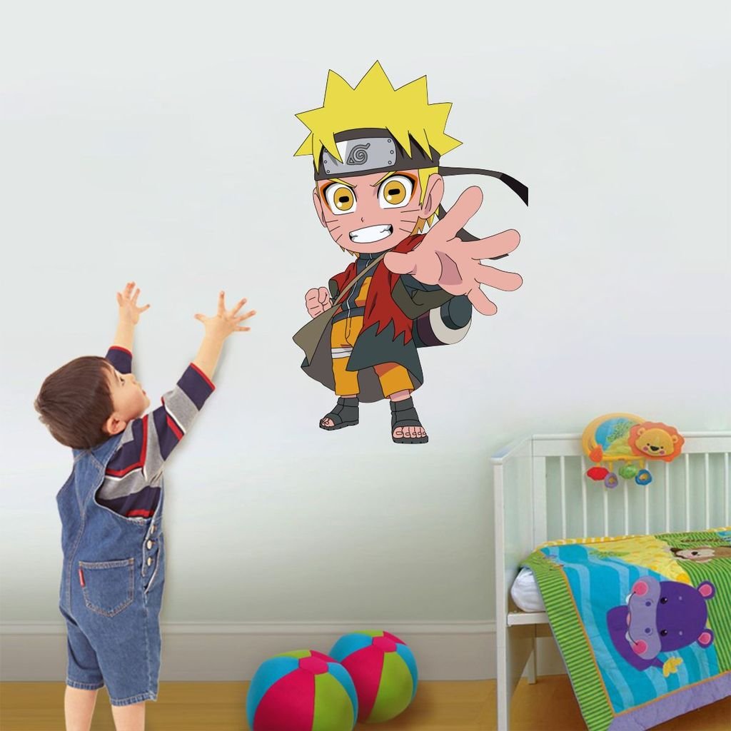 Decor Villa™ PVC Vinyl Naruto 3D Wall Sticker JUST Peel & Stick New Modern Art & Trendy Wall Stickers for Home Decoration, Living Room,Office Bedroom etc Size- 58 CM X 35 CM, Multicolor (B071V7WX8N) Amazon Price History, Amazon Price Tracker