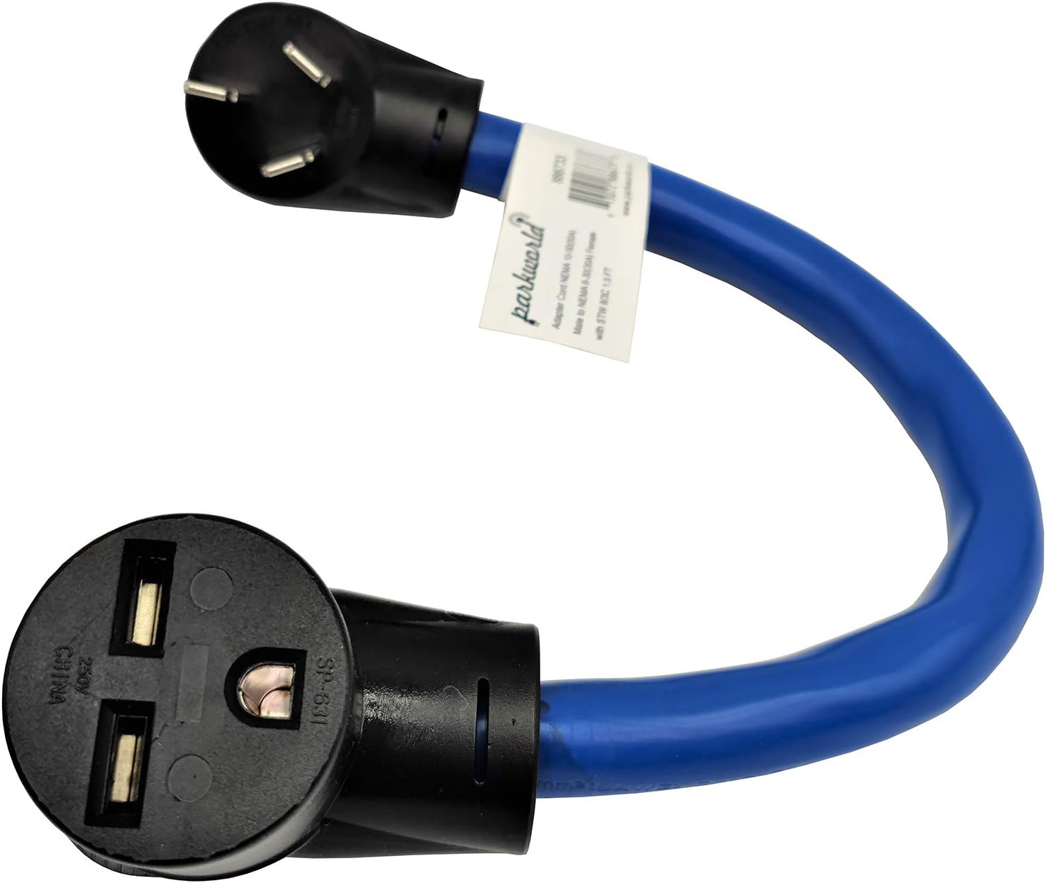 Parkworld 886733 Dryer 10-50P Male Right Angle to Welder Right Angle 6-30R Female 40AMP Adapter Cord