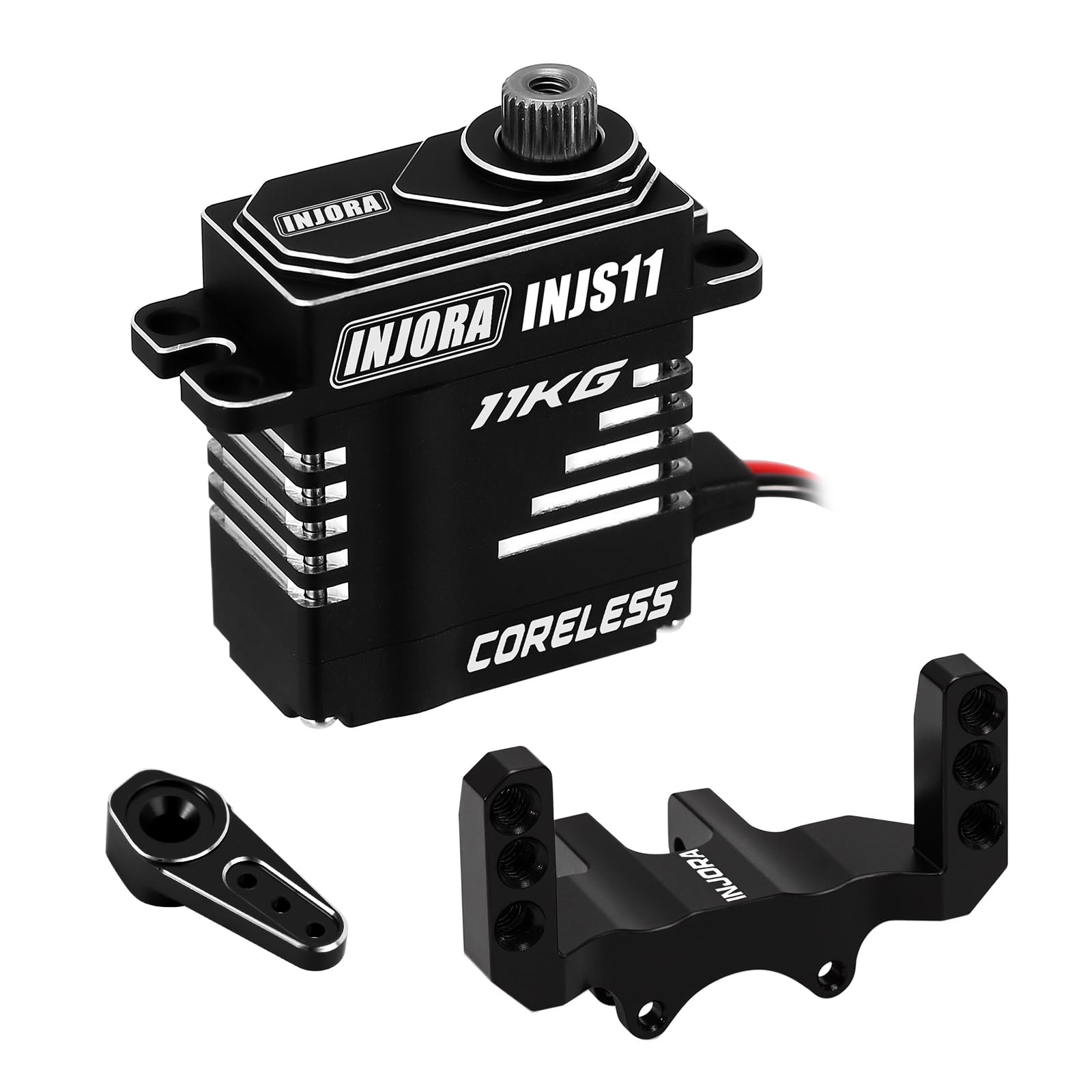 INJORA Sin Núcleo Microservo Digital 11KG Alto Par con Servo Bocina y Bandeja para Axial SCX24 1/24 RC Crawler Piezas de Actualización