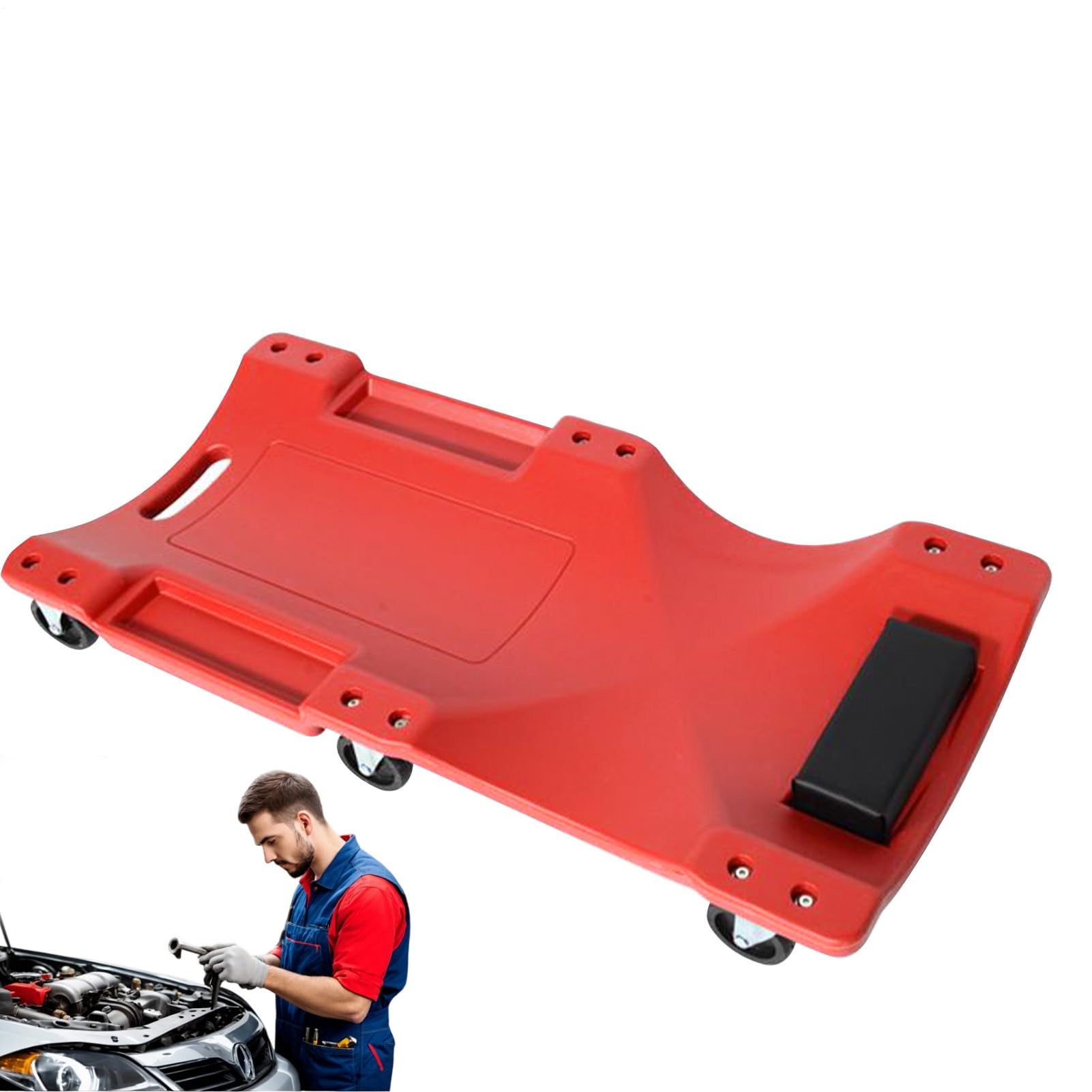 Rodillo Mecánico Bajo Coche, Carro Rodante Mecánico Bajo Coche, Plataforma Acústica de 92 cm con Ruedas Antideslizantes para Rotación de Neumáticos y Cambio de Aceite en Talleres de