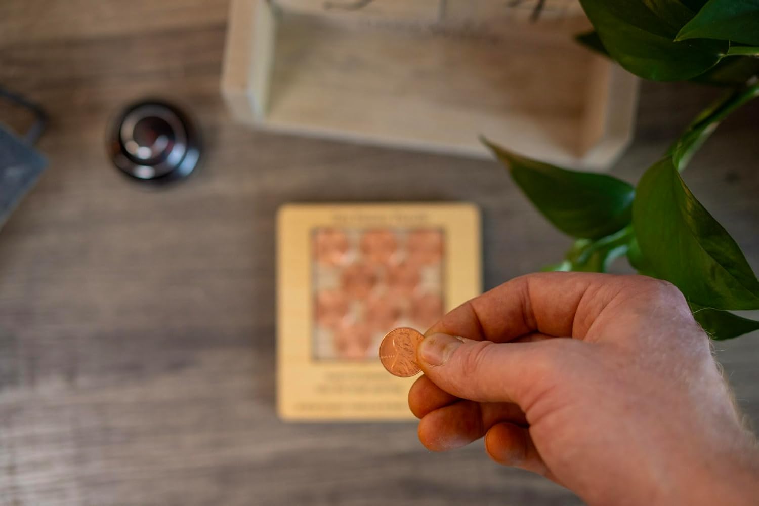 10 Penny Puzzle - Coffee Table Puzzle - Executive Toy - Wood Brain Teaser