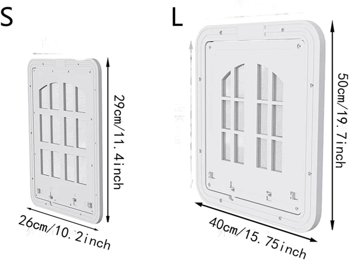 ININOSNP Modèles faciles à Installer Chatière à Fermeture Automatique avec Rabat for Grands Chiens(Black,L)