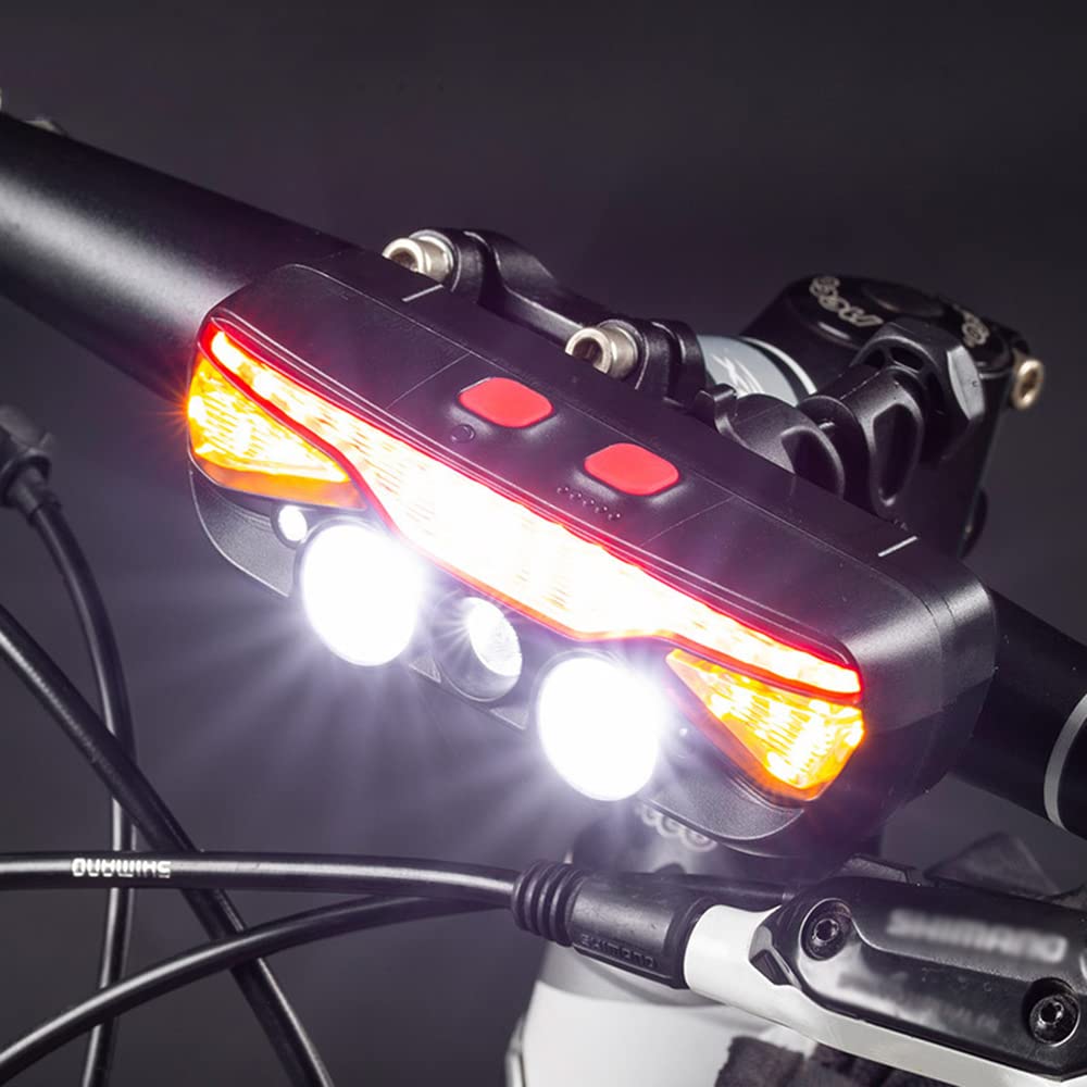 Faro Anteriore per Bicicletta, Luce Posteriore per Bicicletta, Faro per Esterni, Campeggio, Ciclismo, Pesca, Lampada per Bicicletta, luci Posteriori per MTB