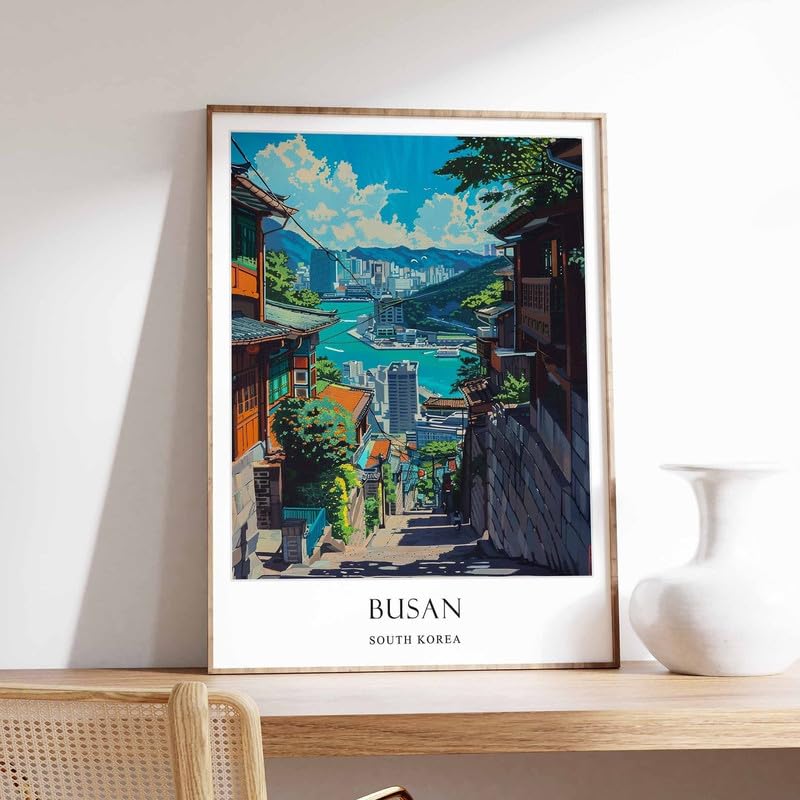 5 Busan Poster South Korea Poster Asian Poster Korean Poster Asian Travel Art Busan Travel Post Poster A4 - Wall Art Home Decor Movie Poster Canvas Film Cinema Retro Vintage Cult Classic Nostargic Sa