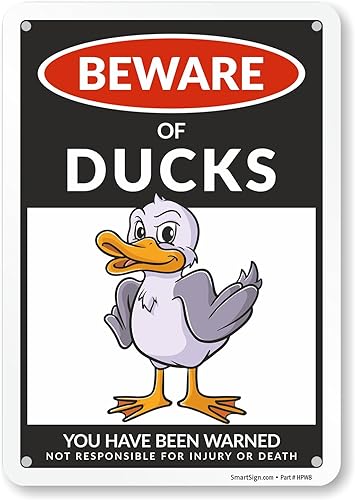 Miniatura 105 de SmartSign Divertido letrero de advertencia con texto en inglés «Beware Of Guinea Pigs – 10 x 7 pulgadas, aluminio laminado libre de óxido de 40 mil