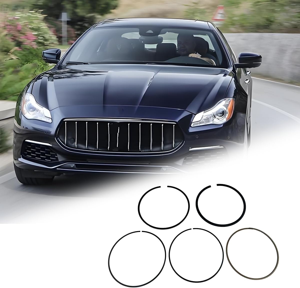 6pcs 286954 Engine Parts Piston Rings Set Fit for 3.0 T L V6 GAS M156 For 14-16 Maserati Ghibli Levante Quattroporte 3.0L 3.0T M157 M161