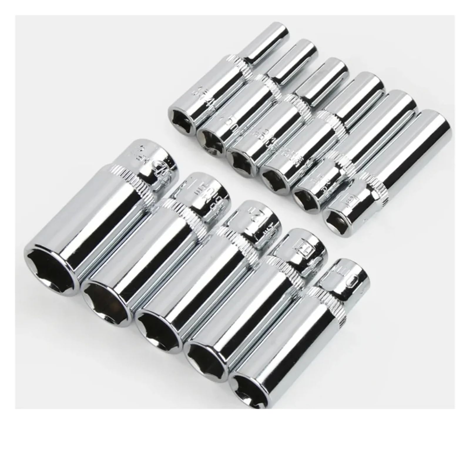 Saaygdfg 1Pc 9Mm 1/4" Deep Socket Adapter Set 4-14Mm Hex Socket Wrench Heads Ratchet Hand Tool – Includes 4,5,5.5,6,7,8,9,10,11,12,13,14Mm Sleeve(1Pc 9Mm)