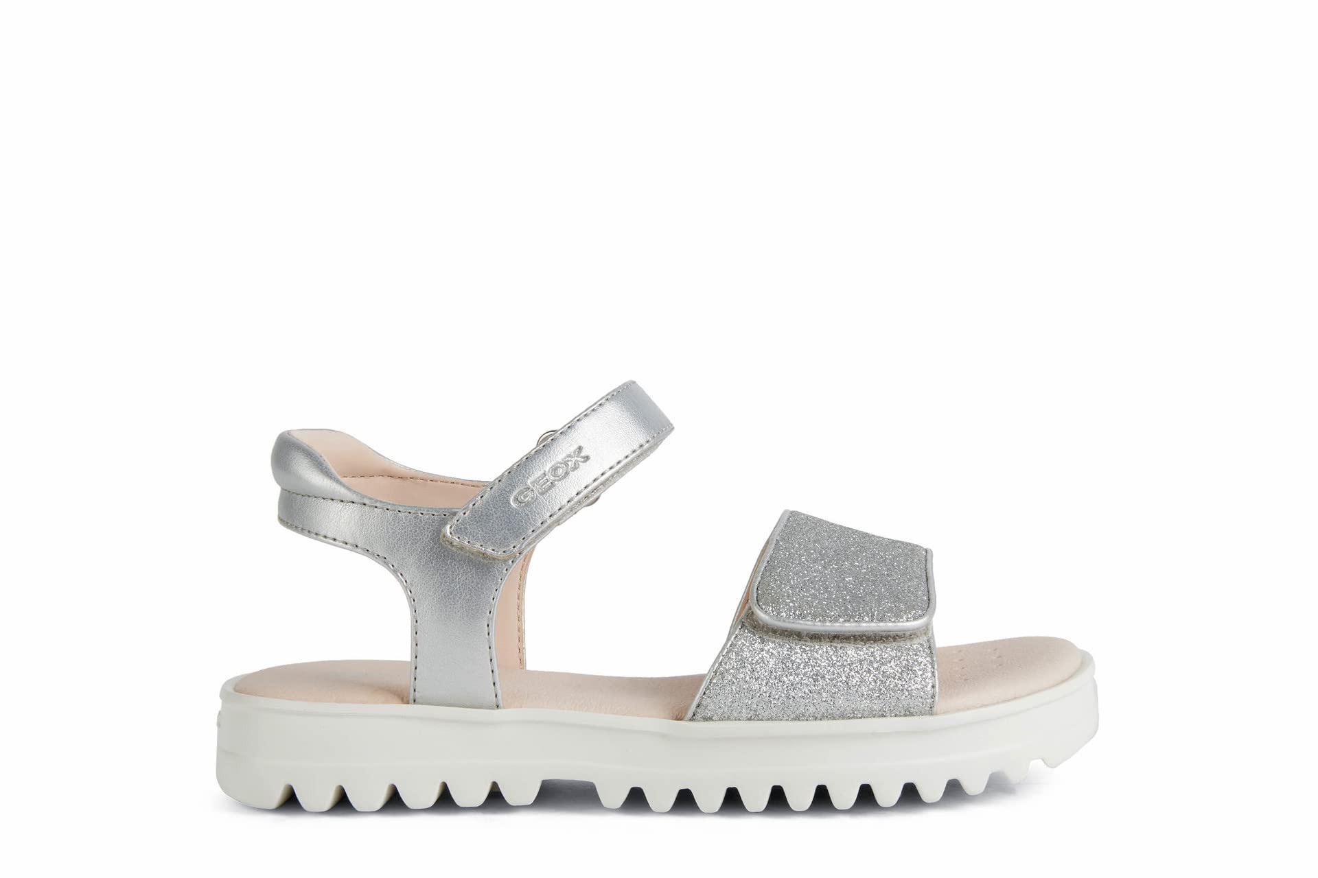 Geox Mädchen J Coralie Gir Sandal, Silber, 29 EU