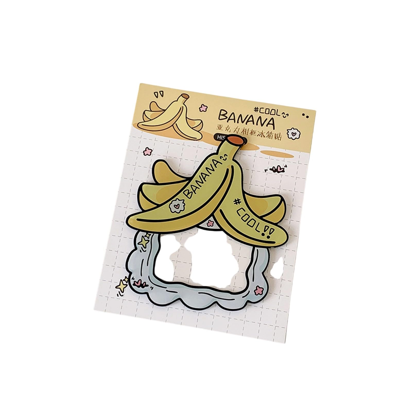 Nucelit Cartoon Fruit Shape Photo Frame for Refrigerator with Strong Holding Acrylic Photocard Holder Display Fruit Acrylic Fridge Magnets